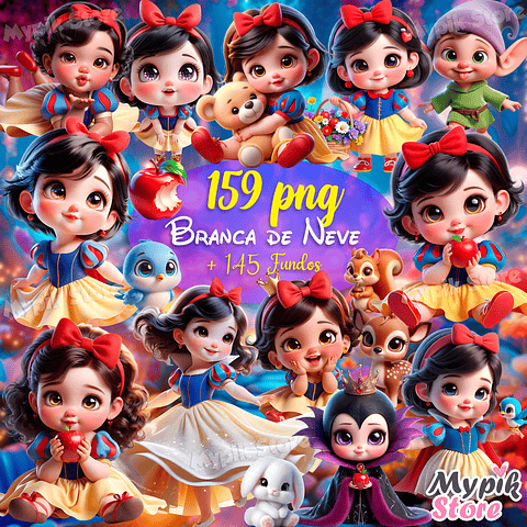 Kit Digital Branca de Neve Baby e os Sete Anões 