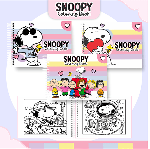 Livro de Colorir Snoopy em PDF Digital para Imprimir
