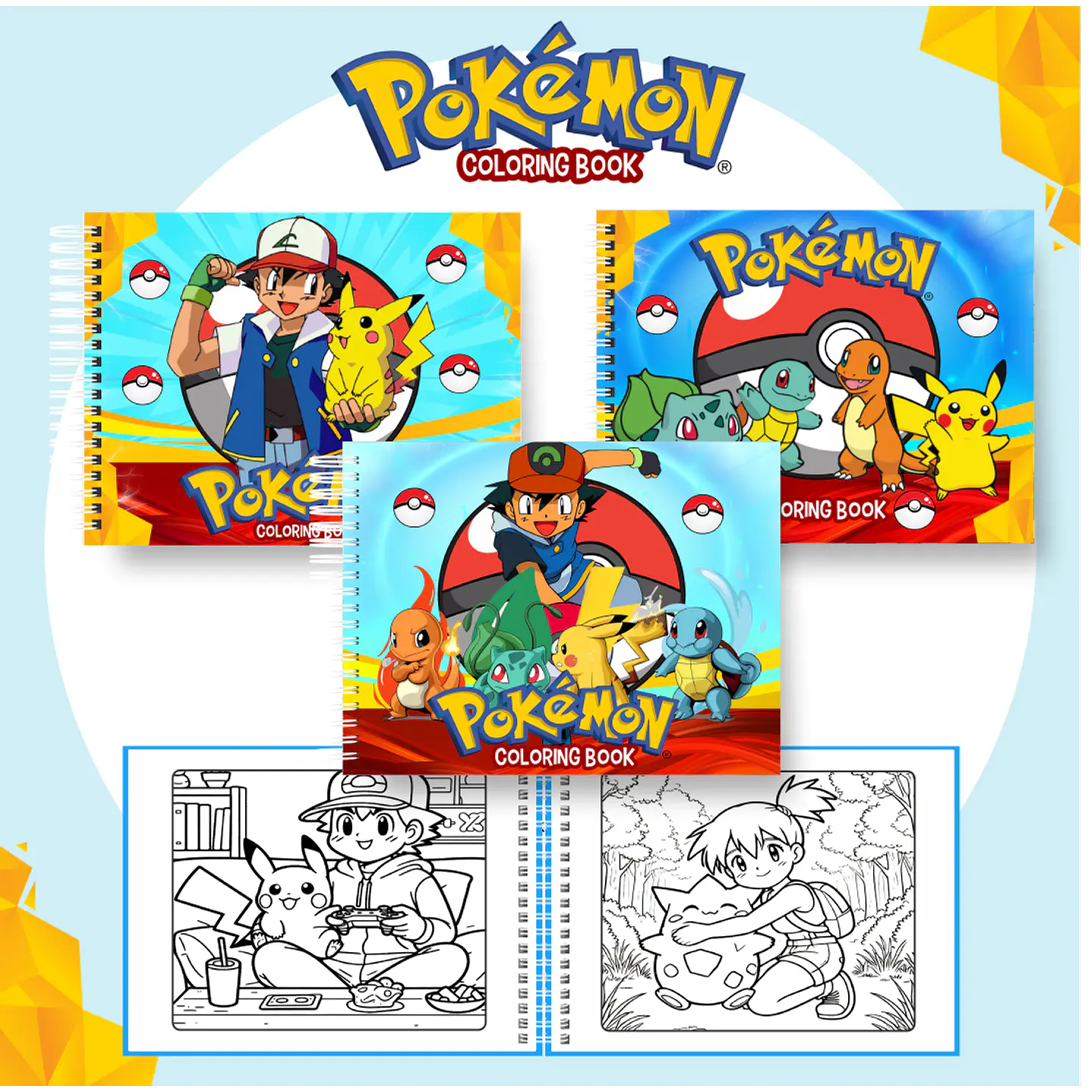 Livro de Colorir Pokémon em PDF Digital para Imprimir 1