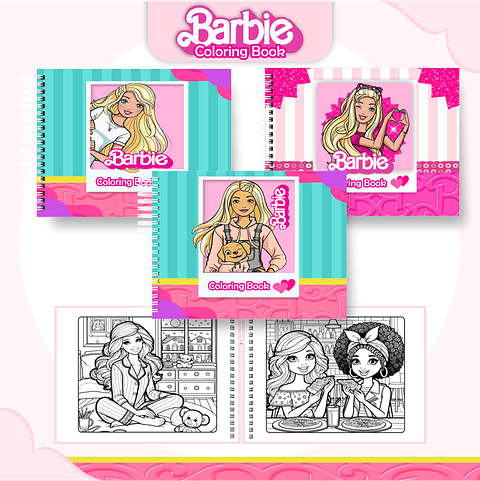 Livro de Colorir Barbie em PDF Digital para Imprimir