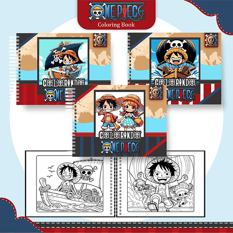 Livro de Colorir One Piece em PDF Digital para Imprimir