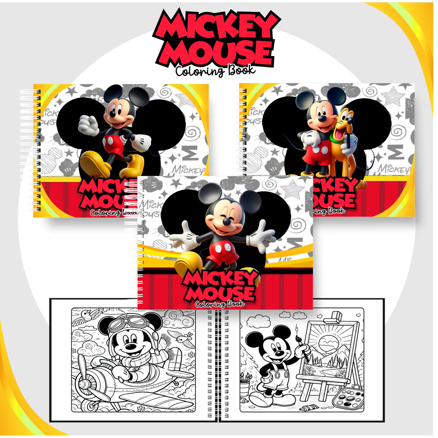 Livro de Colorir Mickey em PDF Digital para Imprimir 1