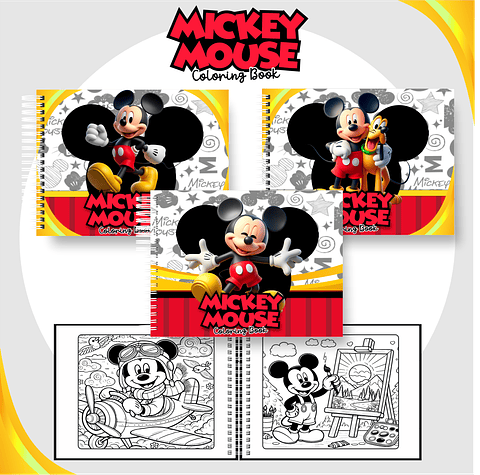 Livro de Colorir Mickey em PDF Digital para Imprimir