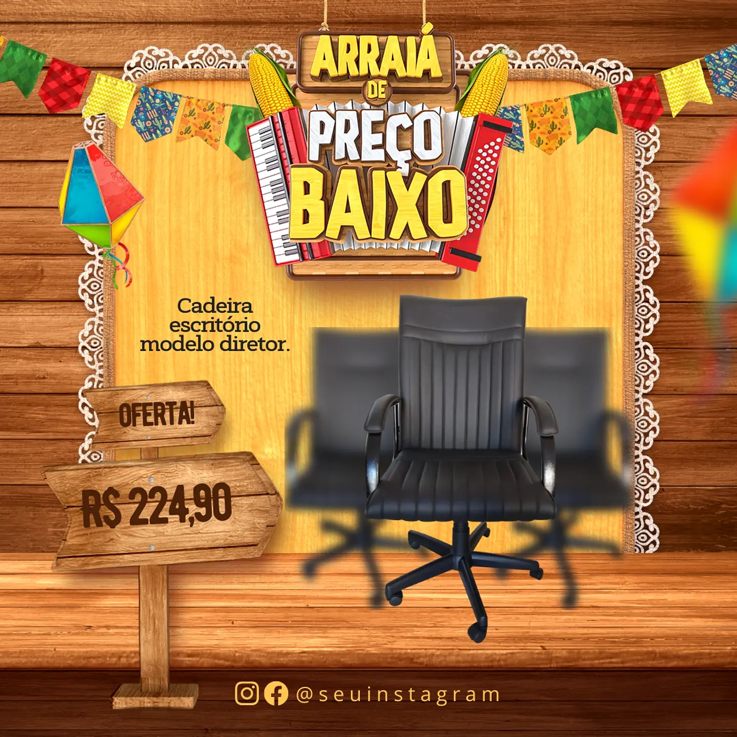 90 Modelos de Artes para Festa Junina - Editável com Canva 6