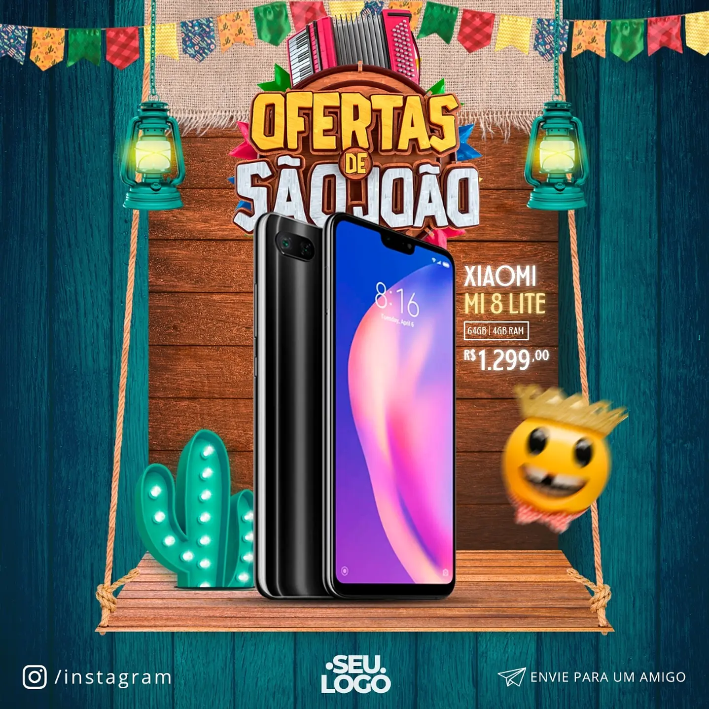 90 Modelos de Artes para Festa Junina - Editável com Canva 9
