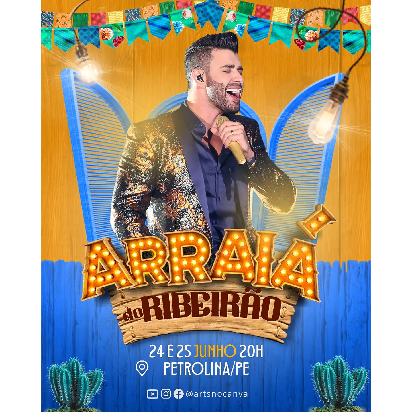 90 Modelos de Artes para Festa Junina - Editável com Canva 18