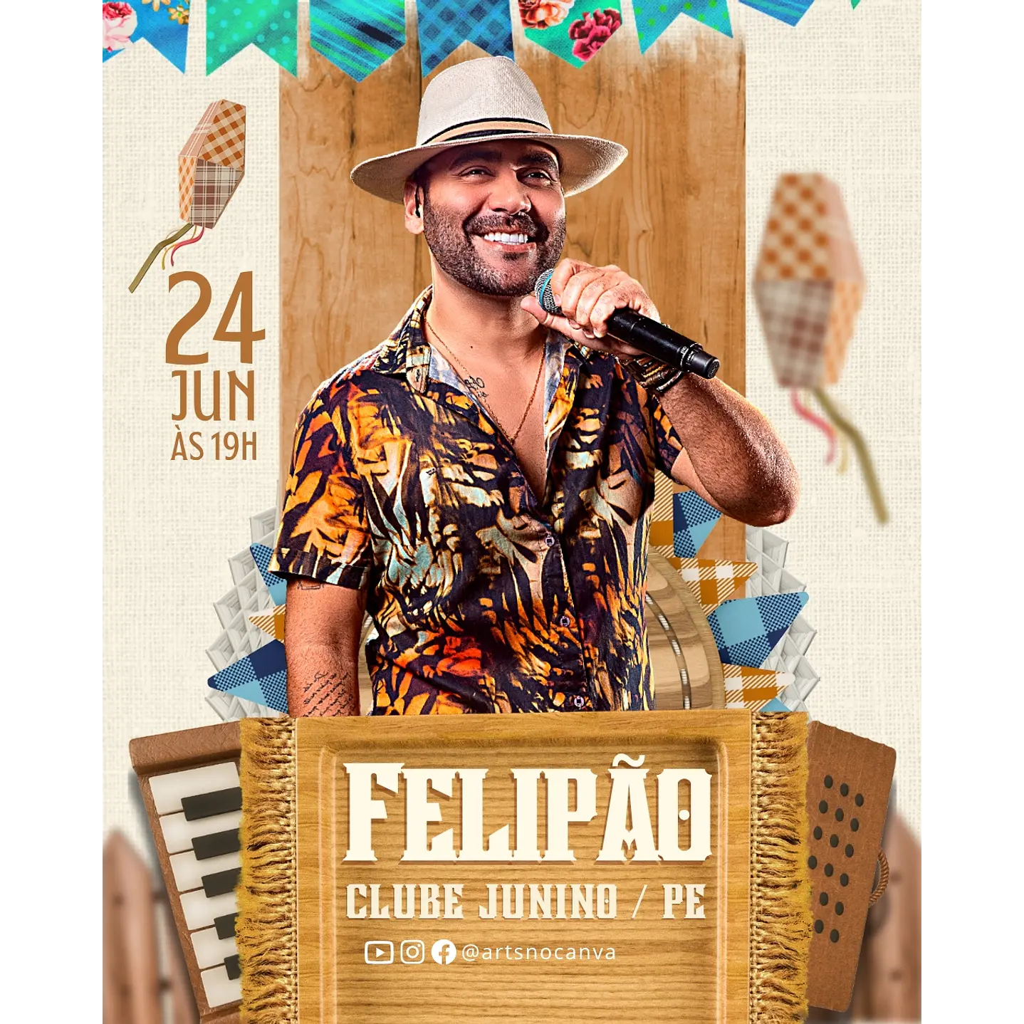 90 Modelos de Artes para Festa Junina - Editável com Canva 20
