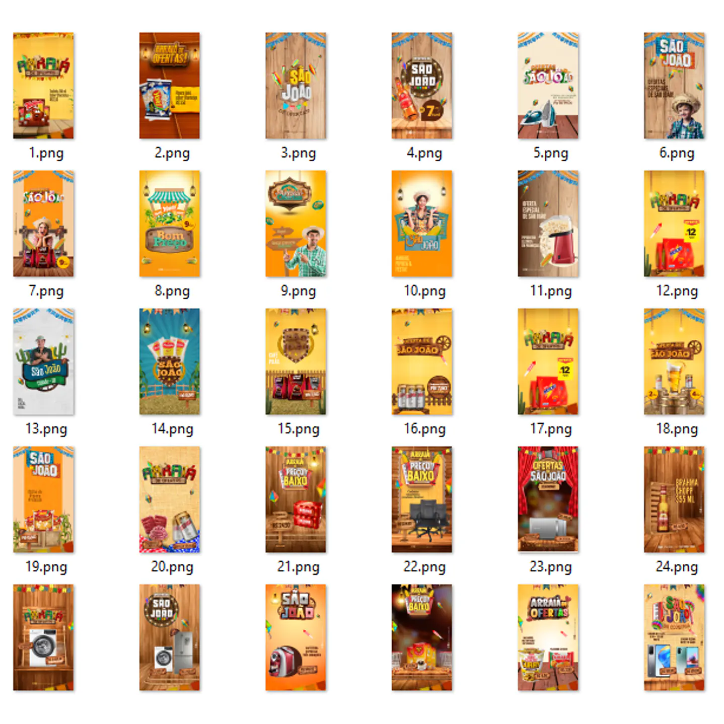 90 Modelos de Artes para Festa Junina - Editável com Canva 23