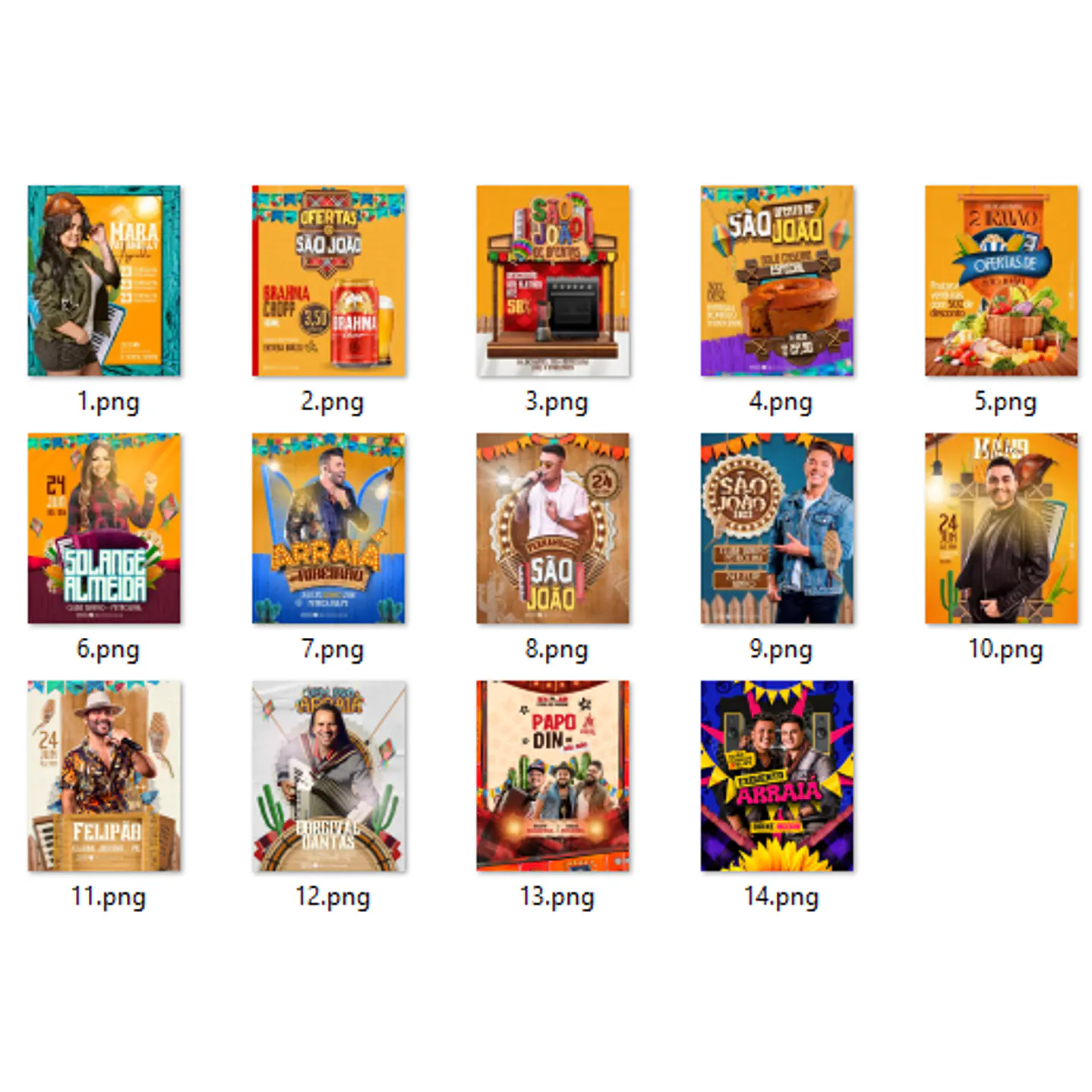 90 Modelos de Artes para Festa Junina - Editável com Canva 24