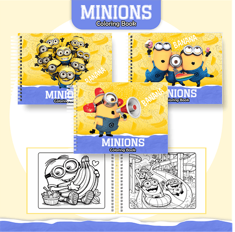 Livro de Colorir Minions em PDF Digital para Imprimir