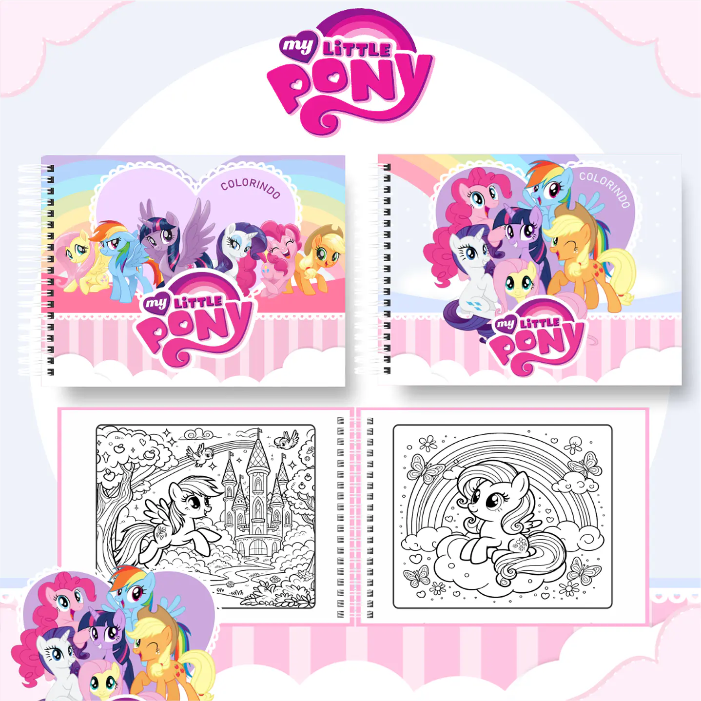 Livro de Colorir My Little Pony em PDF Digital para Imprimir 1