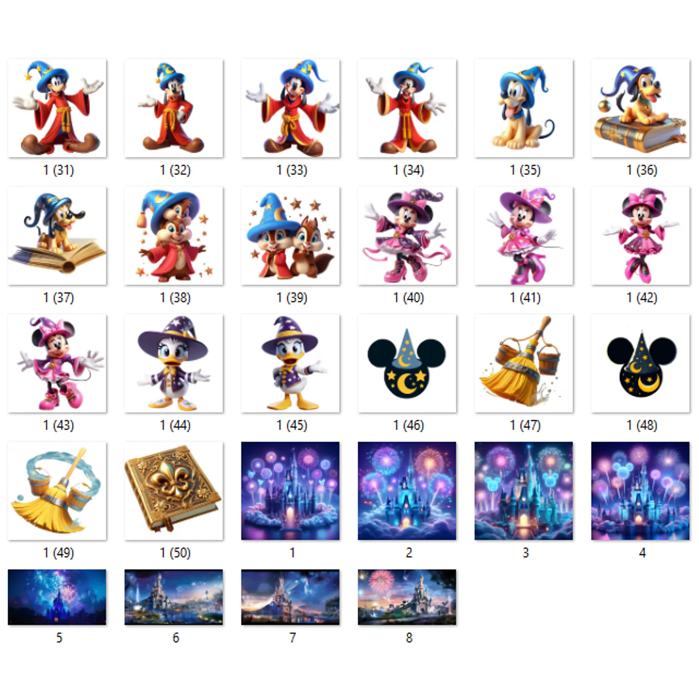 Kit Digital Mickey Fantasia PNG  3