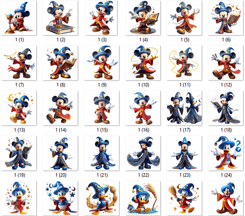 Kit Digital Mickey Fantasia PNG 