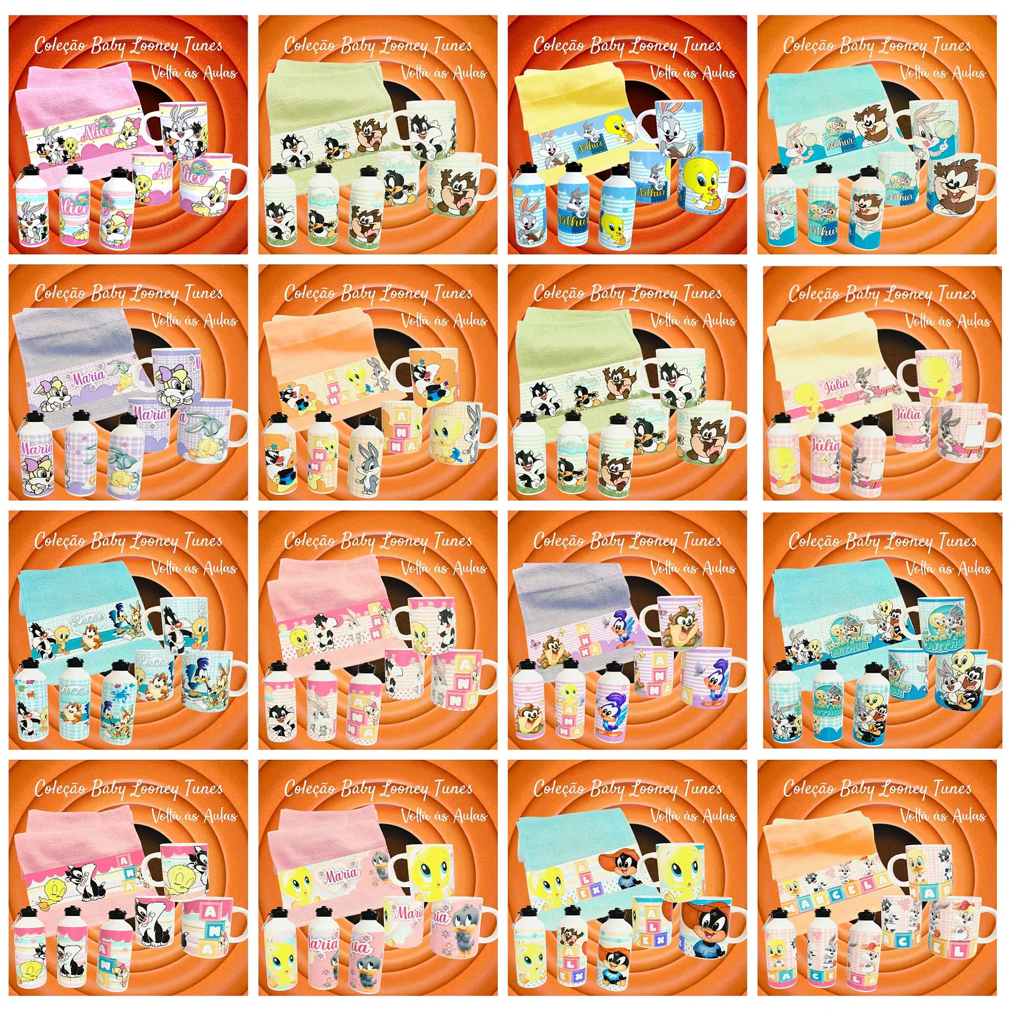 Kit Sublimação Baby Looney Tunes para Produtos Personalizados  1
