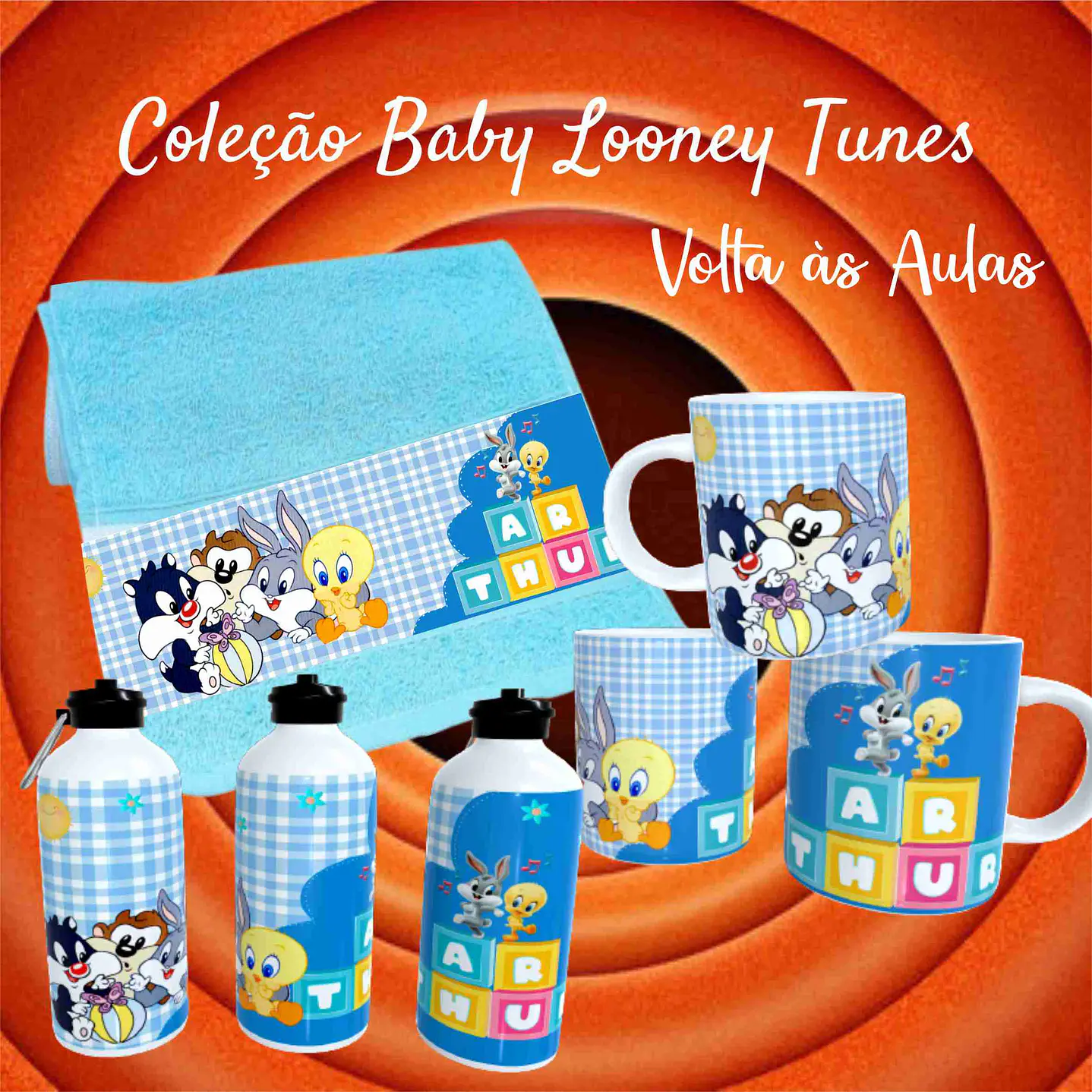 Kit Sublimação Baby Looney Tunes para Produtos Personalizados  4