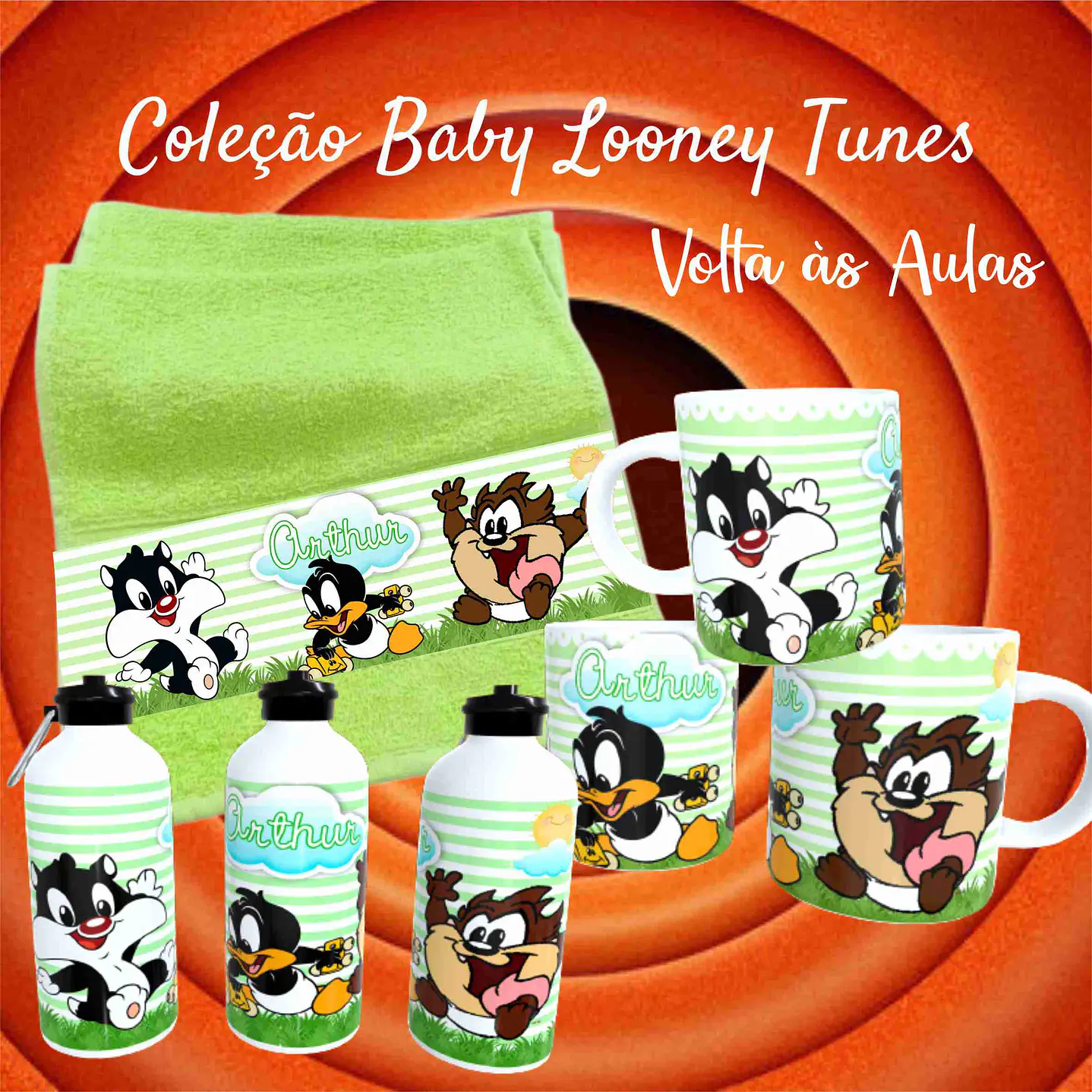 Kit Sublimação Baby Looney Tunes para Produtos Personalizados  6