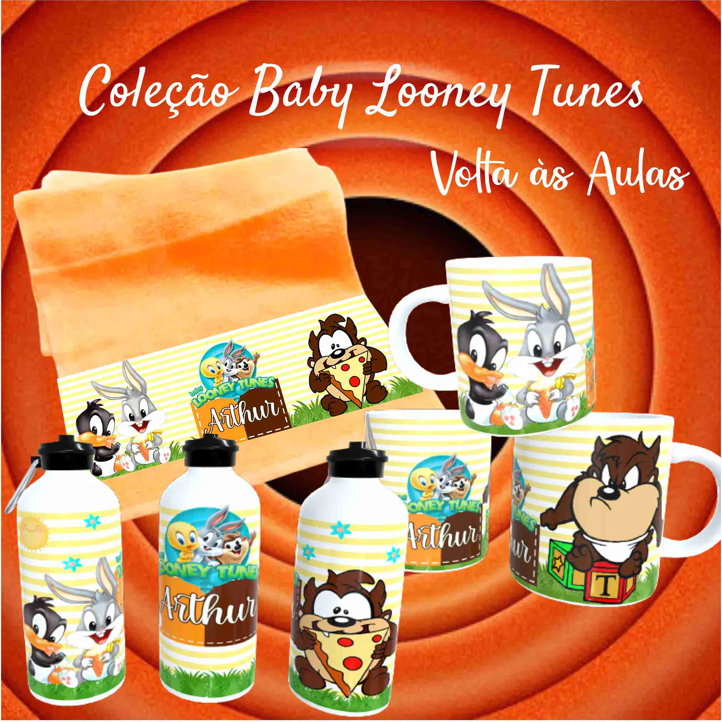 Kit Sublimação Baby Looney Tunes para Produtos Personalizados  8
