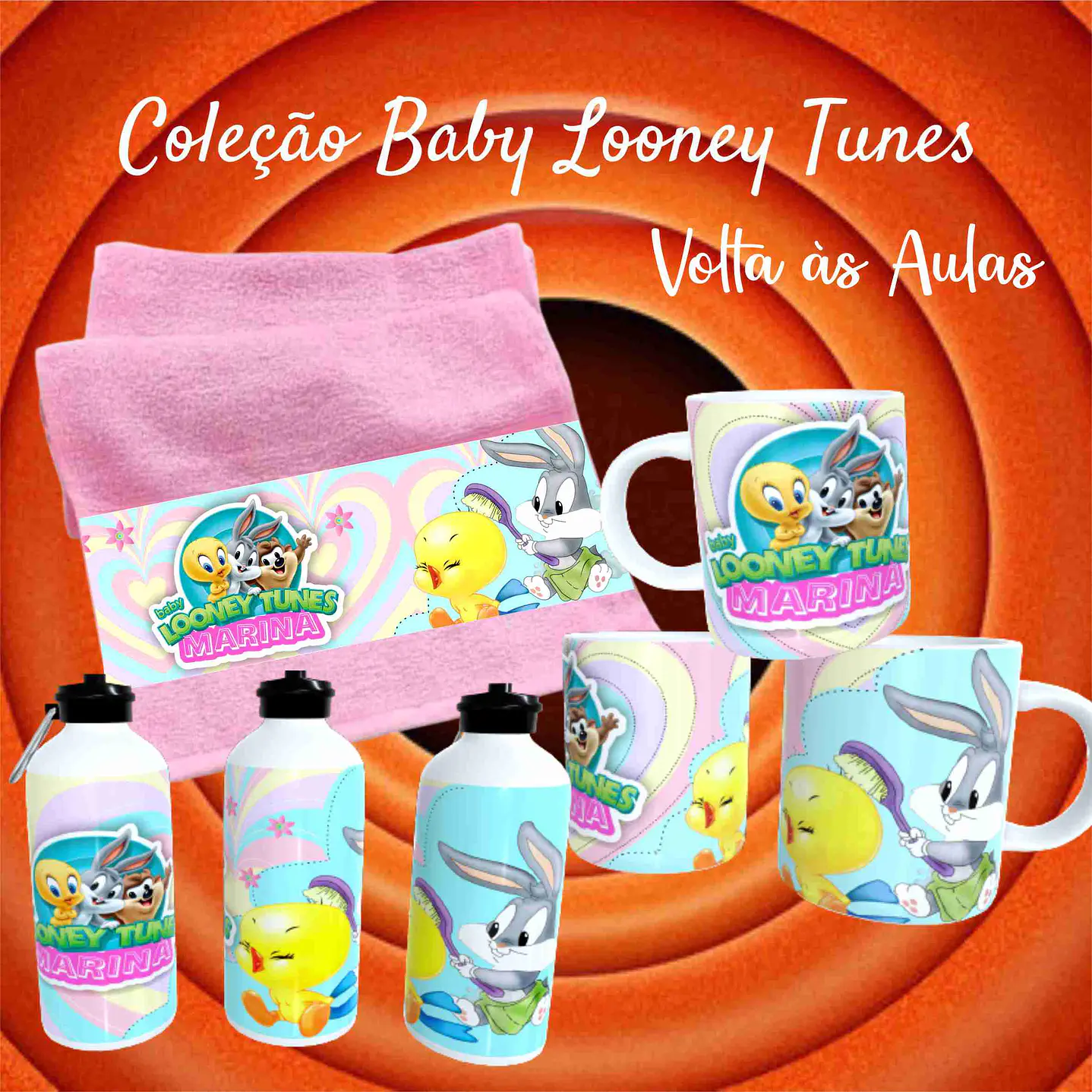 Kit Sublimação Baby Looney Tunes para Produtos Personalizados  10