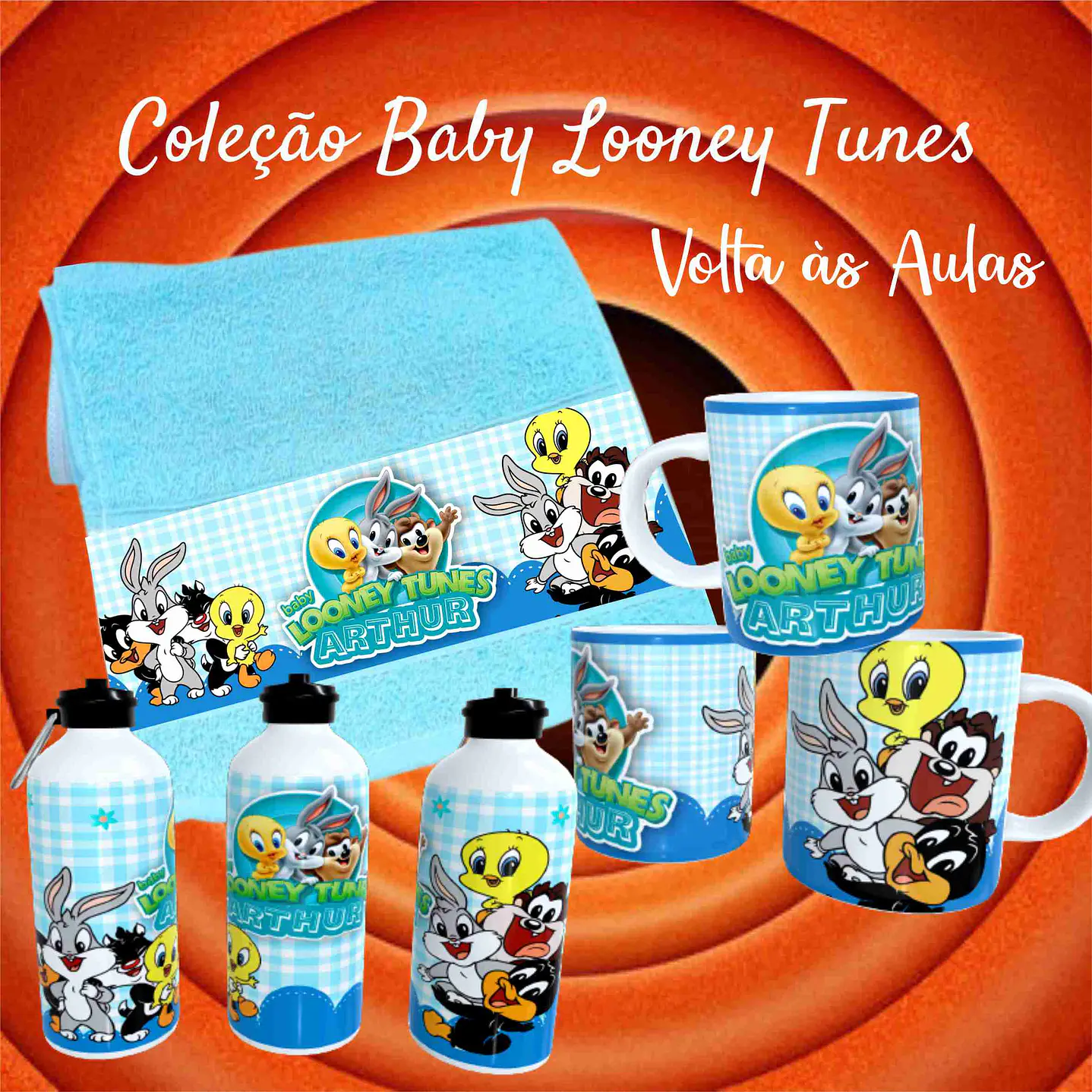 Kit Sublimação Baby Looney Tunes para Produtos Personalizados  11