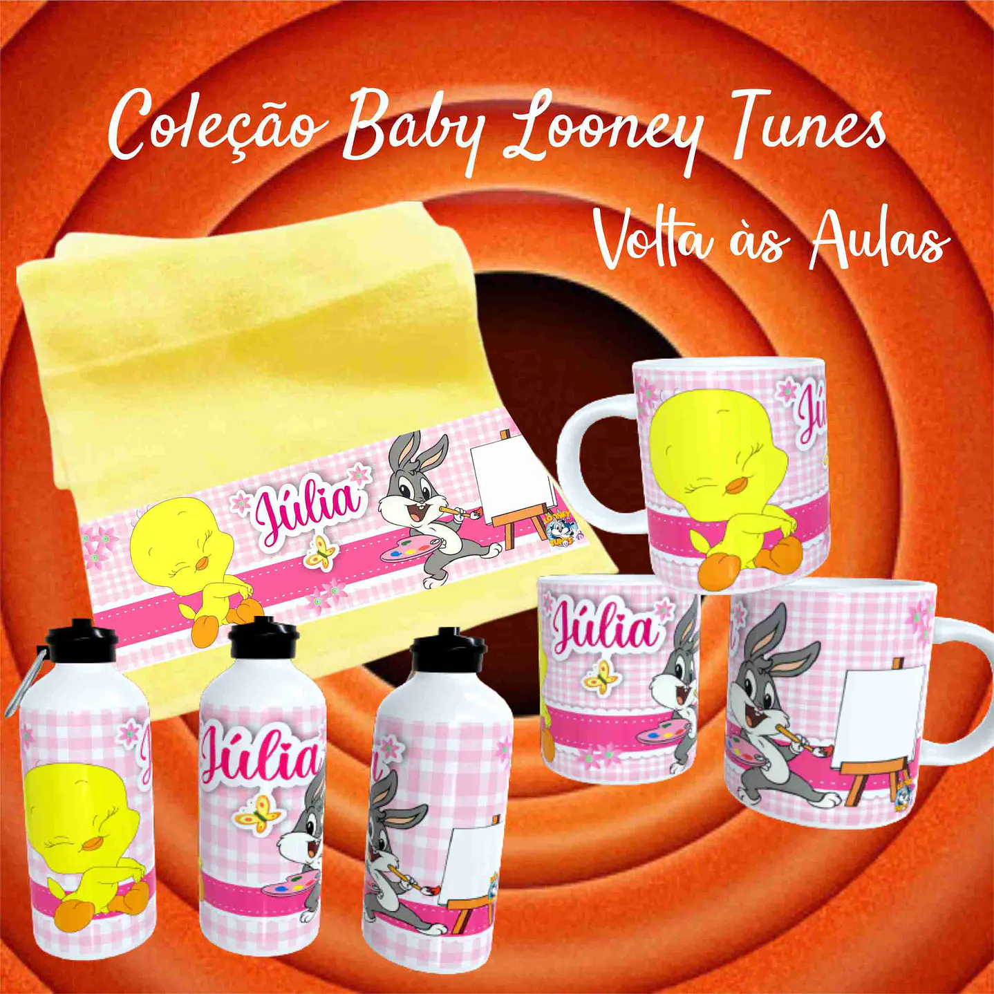 Kit Sublimação Baby Looney Tunes para Produtos Personalizados  12