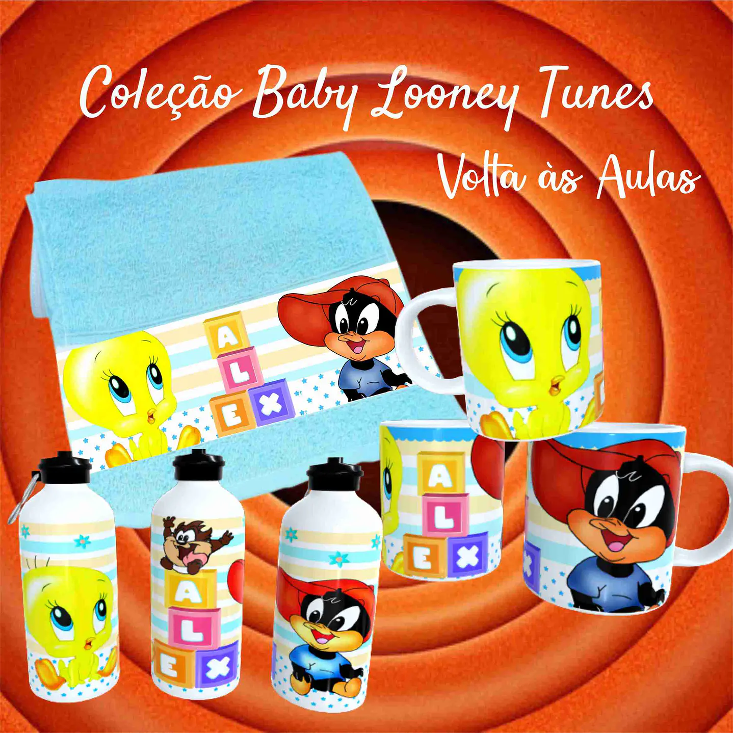 Kit Sublimação Baby Looney Tunes para Produtos Personalizados  13