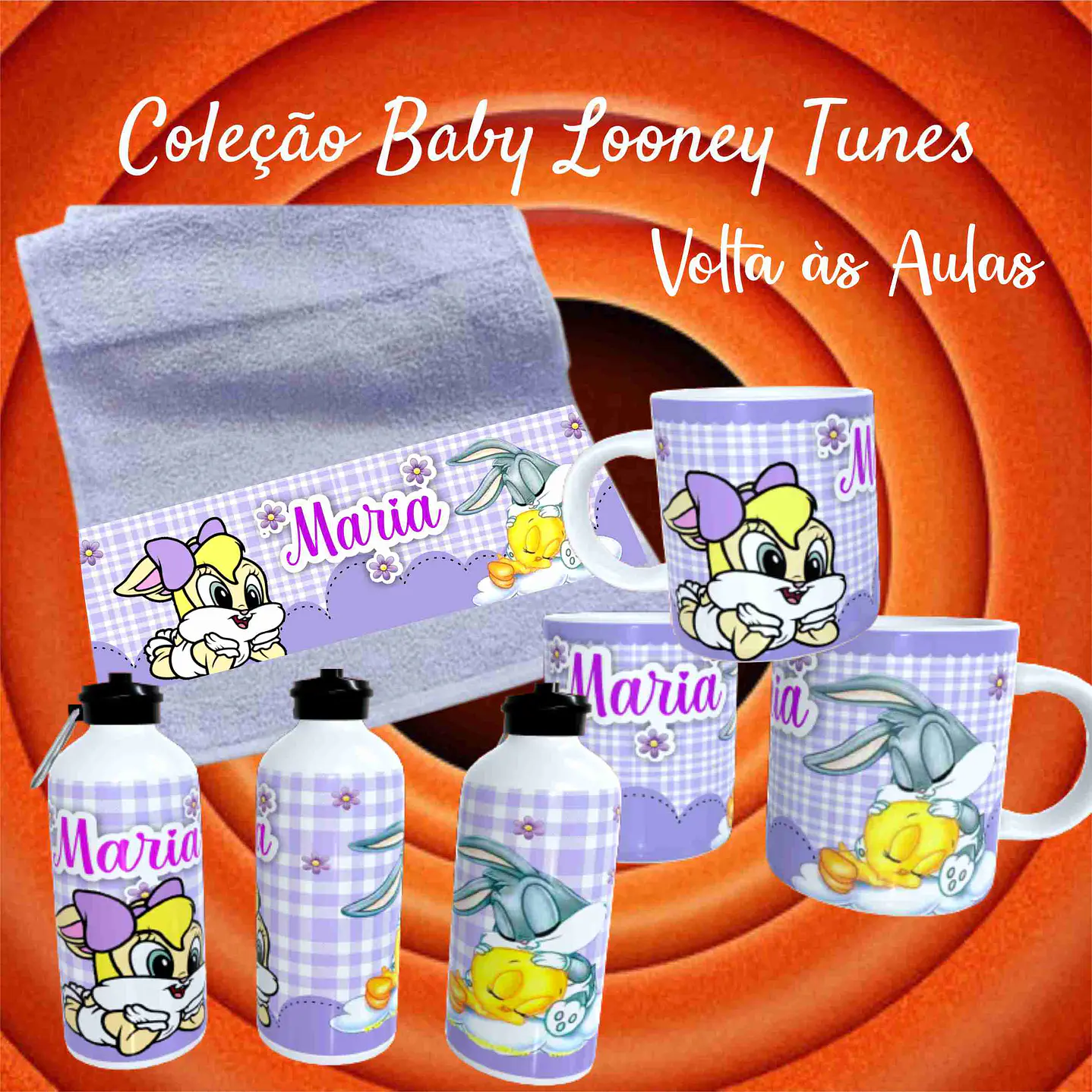 Kit Sublimação Baby Looney Tunes para Produtos Personalizados  14