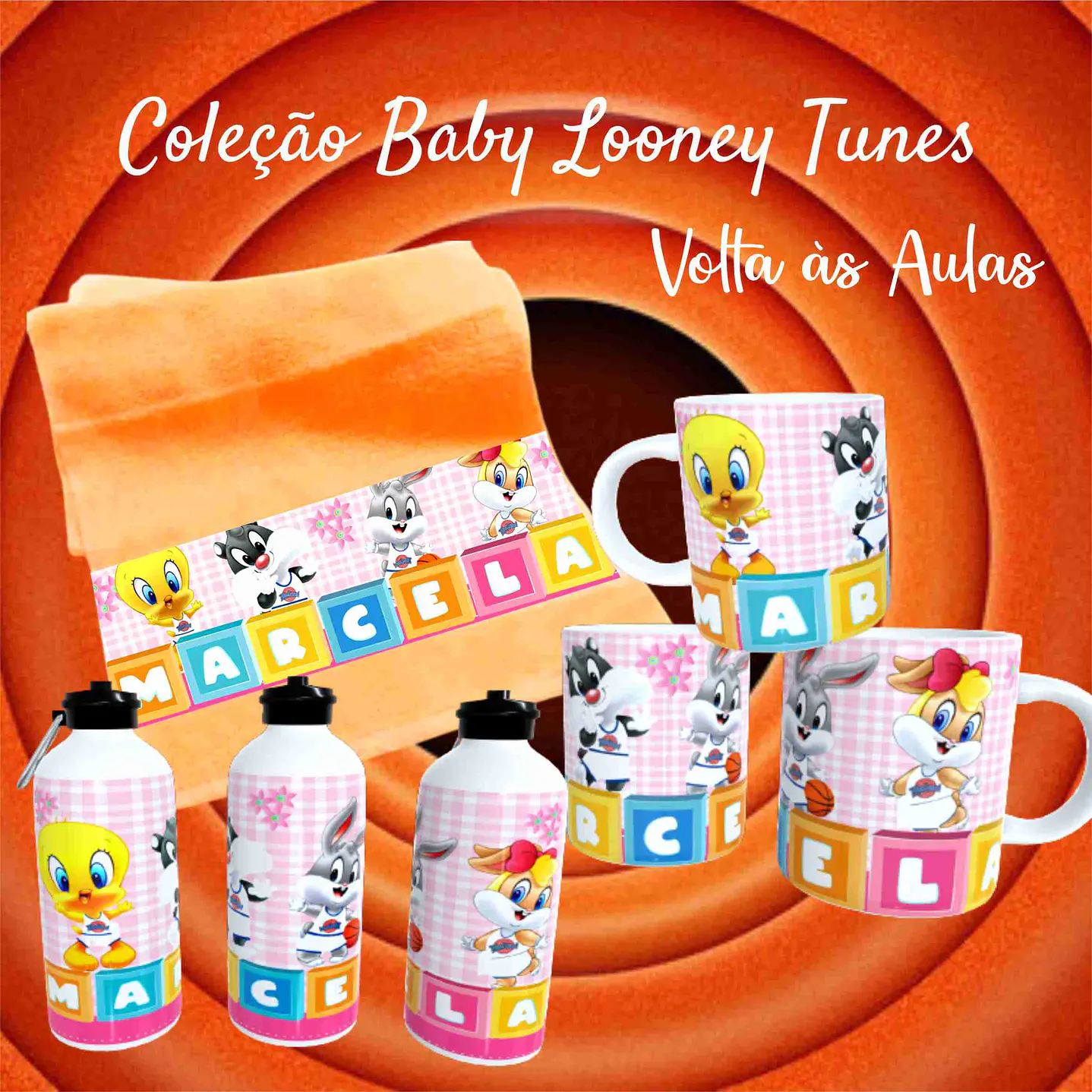 Kit Sublimação Baby Looney Tunes para Produtos Personalizados  15