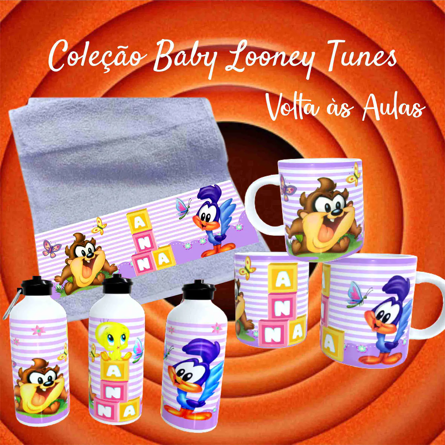 Kit Sublimação Baby Looney Tunes para Produtos Personalizados  16