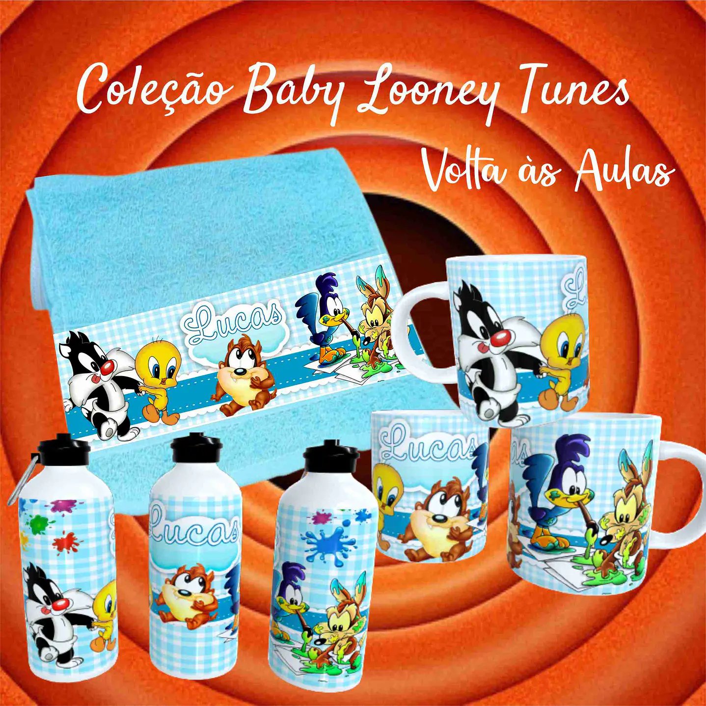 Kit Sublimação Baby Looney Tunes para Produtos Personalizados  17