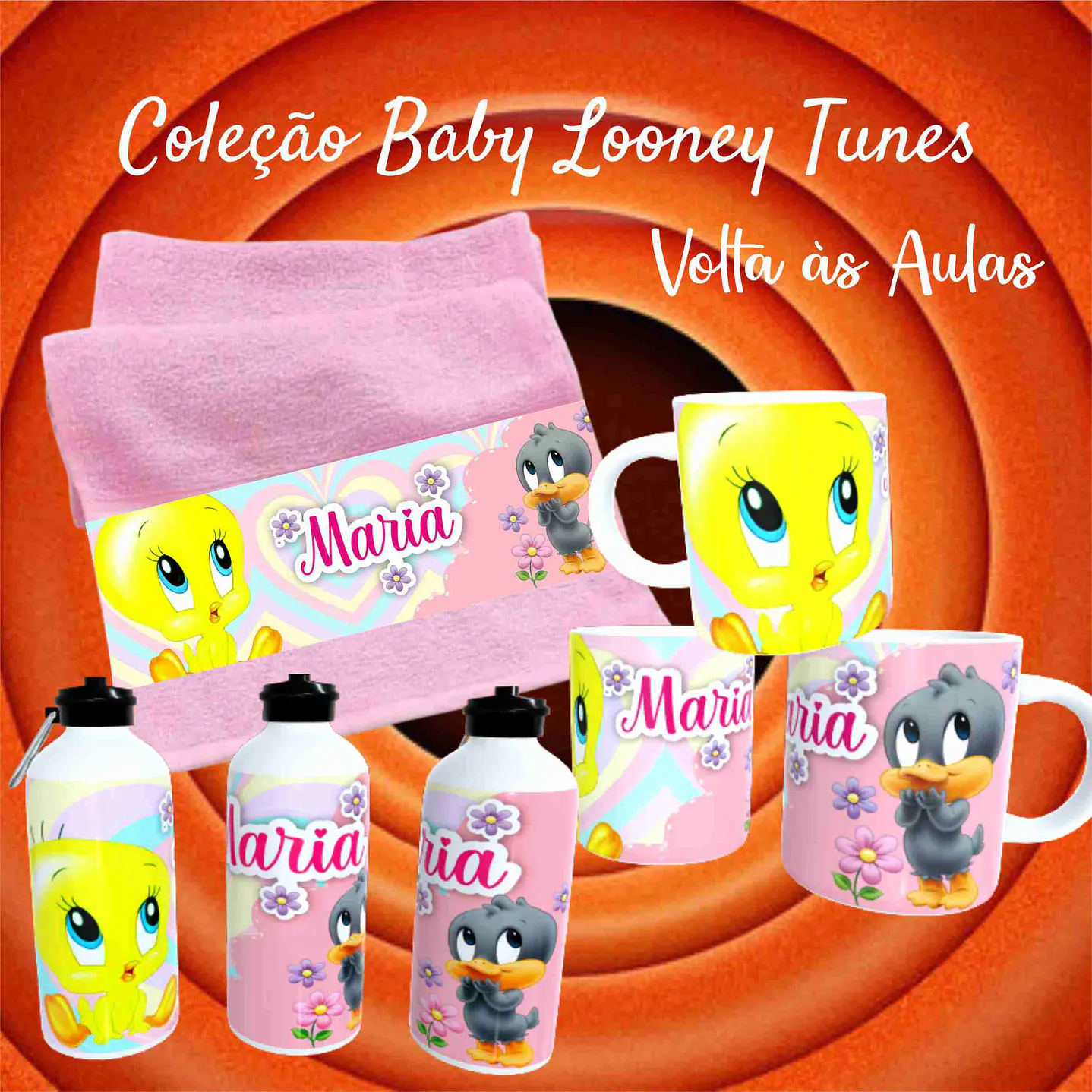 Kit Sublimação Baby Looney Tunes para Produtos Personalizados  18