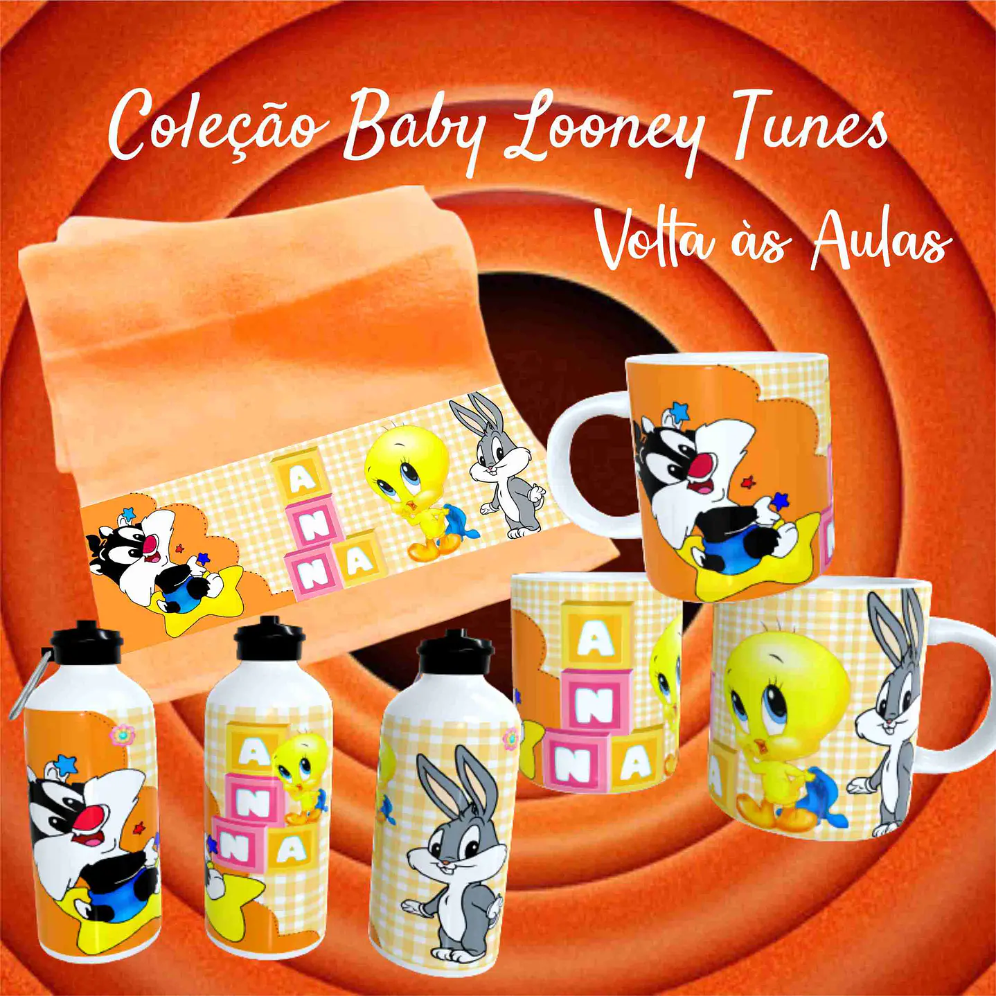 Kit Sublimação Baby Looney Tunes para Produtos Personalizados  19