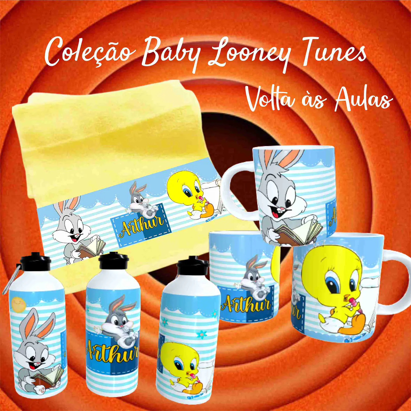 Kit Sublimação Baby Looney Tunes para Produtos Personalizados  20