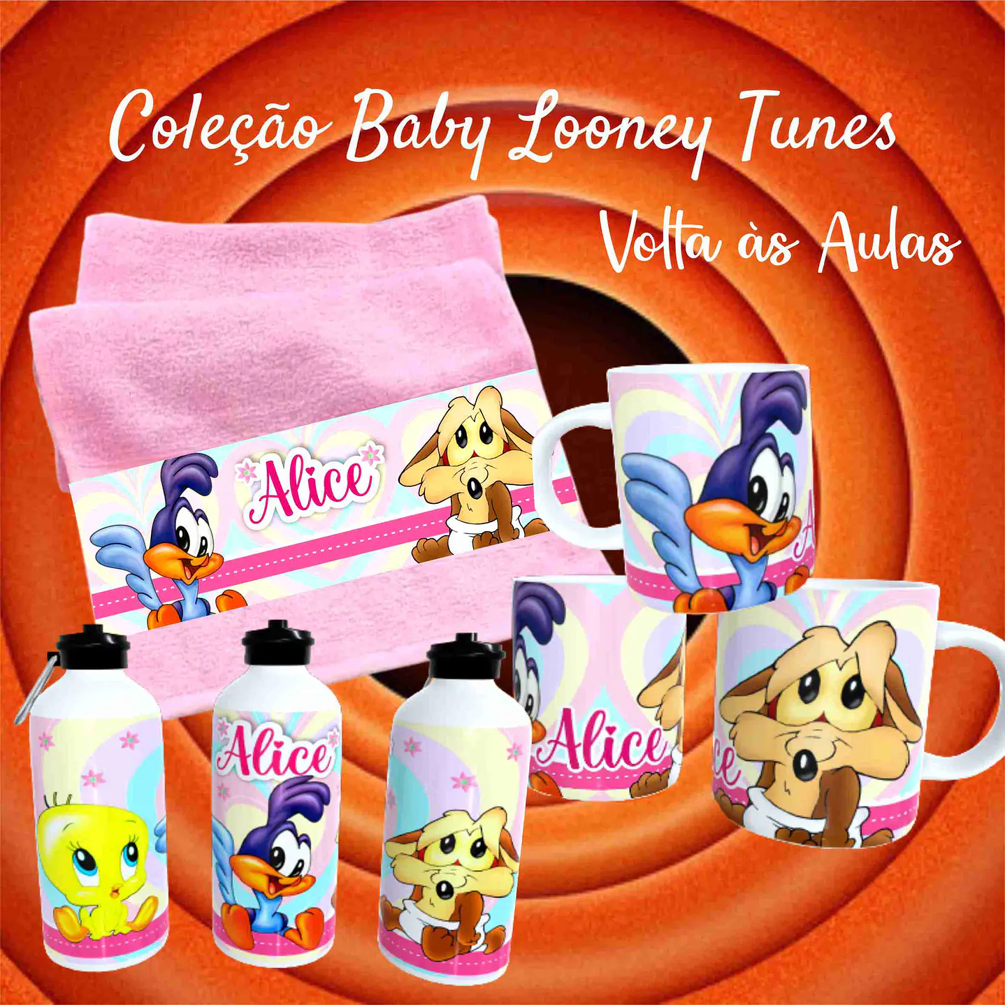 Kit Sublimação Baby Looney Tunes para Produtos Personalizados  21