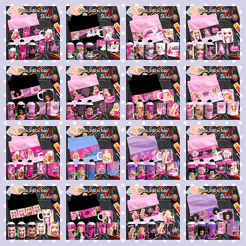 Kit Digital Barbie Sublimação - Volta às Aulas