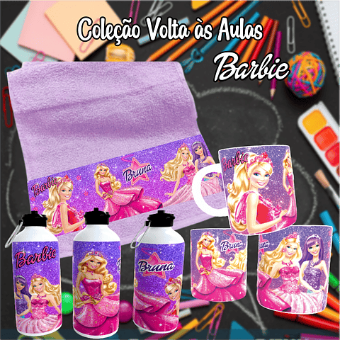Kit Digital Barbie Sublimação - Volta às Aulas