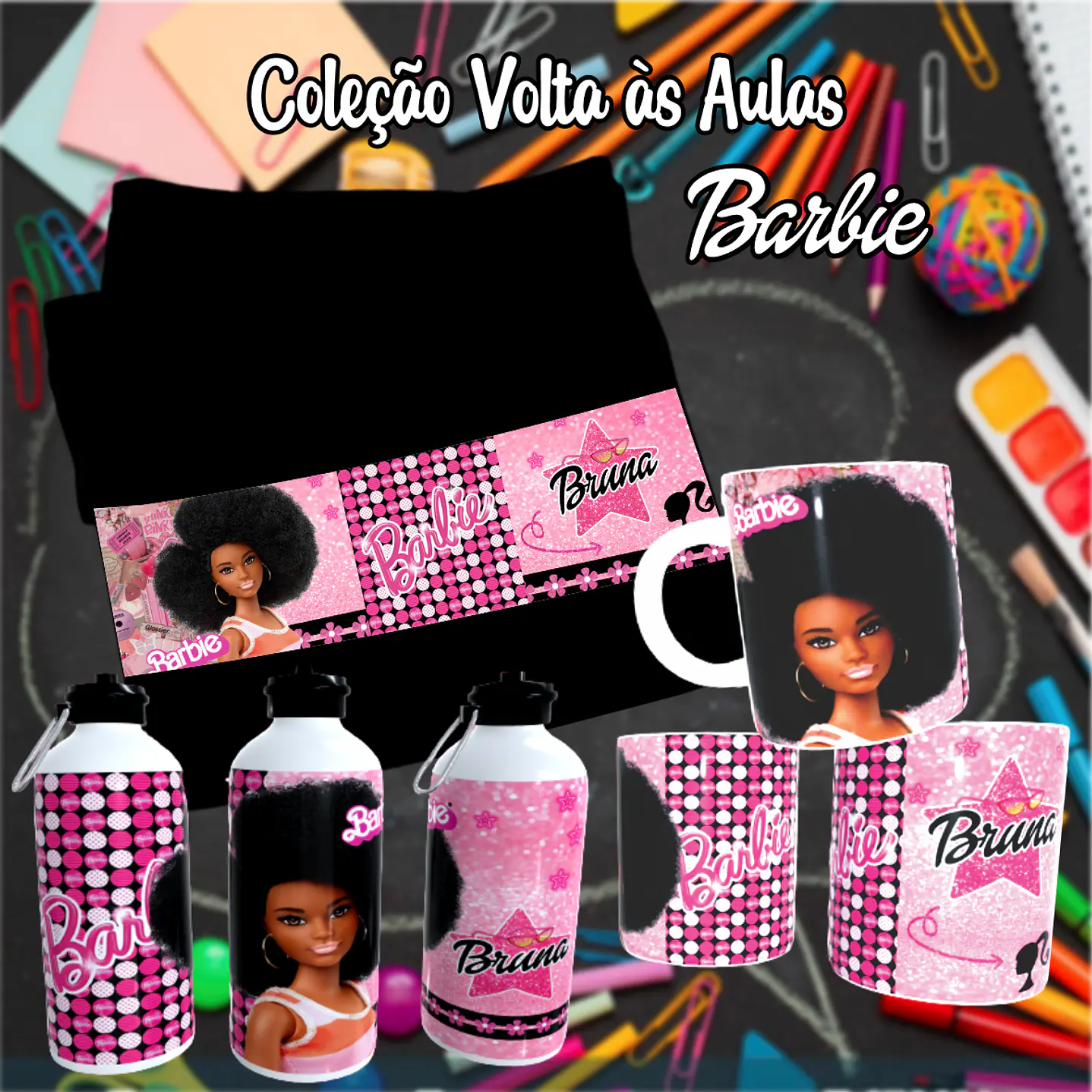 Kit Digital Barbie Sublimação - Volta às Aulas 4