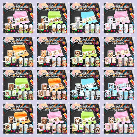 Kit Digital Bosque Encantado  Sublimação - Volta às Aulas