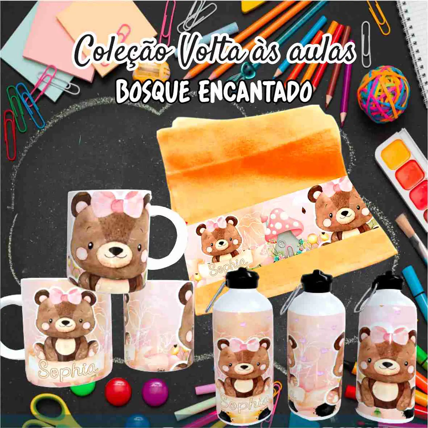 Kit Digital Bosque Encantado  Sublimação - Volta às Aulas 2