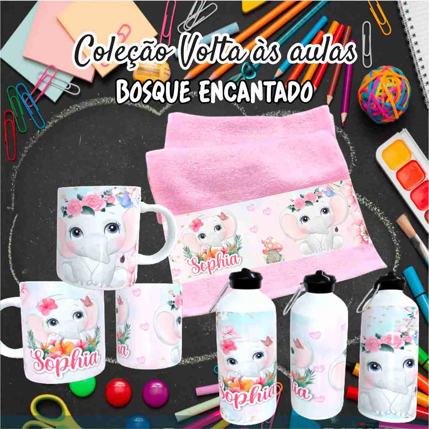 Kit Digital Bosque Encantado  Sublimação - Volta às Aulas 4