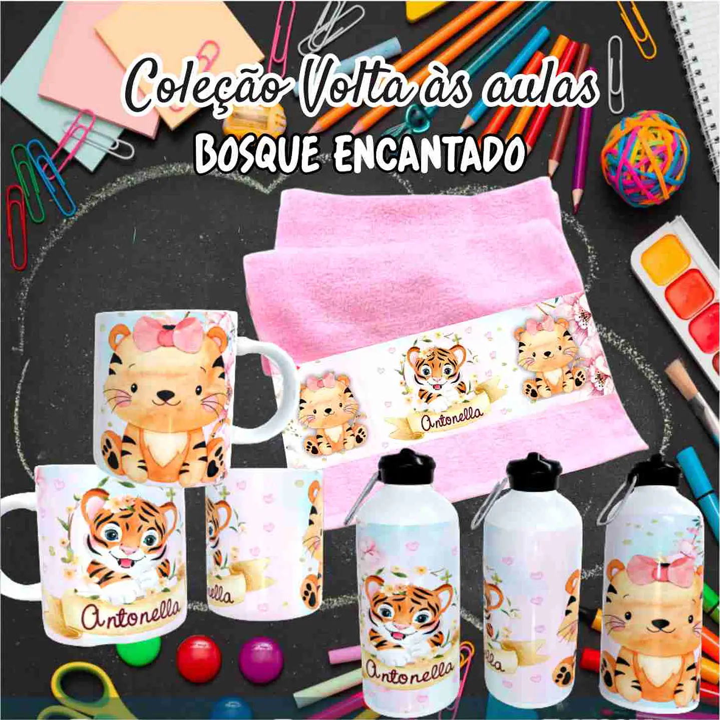 Kit Digital Bosque Encantado  Sublimação - Volta às Aulas 7