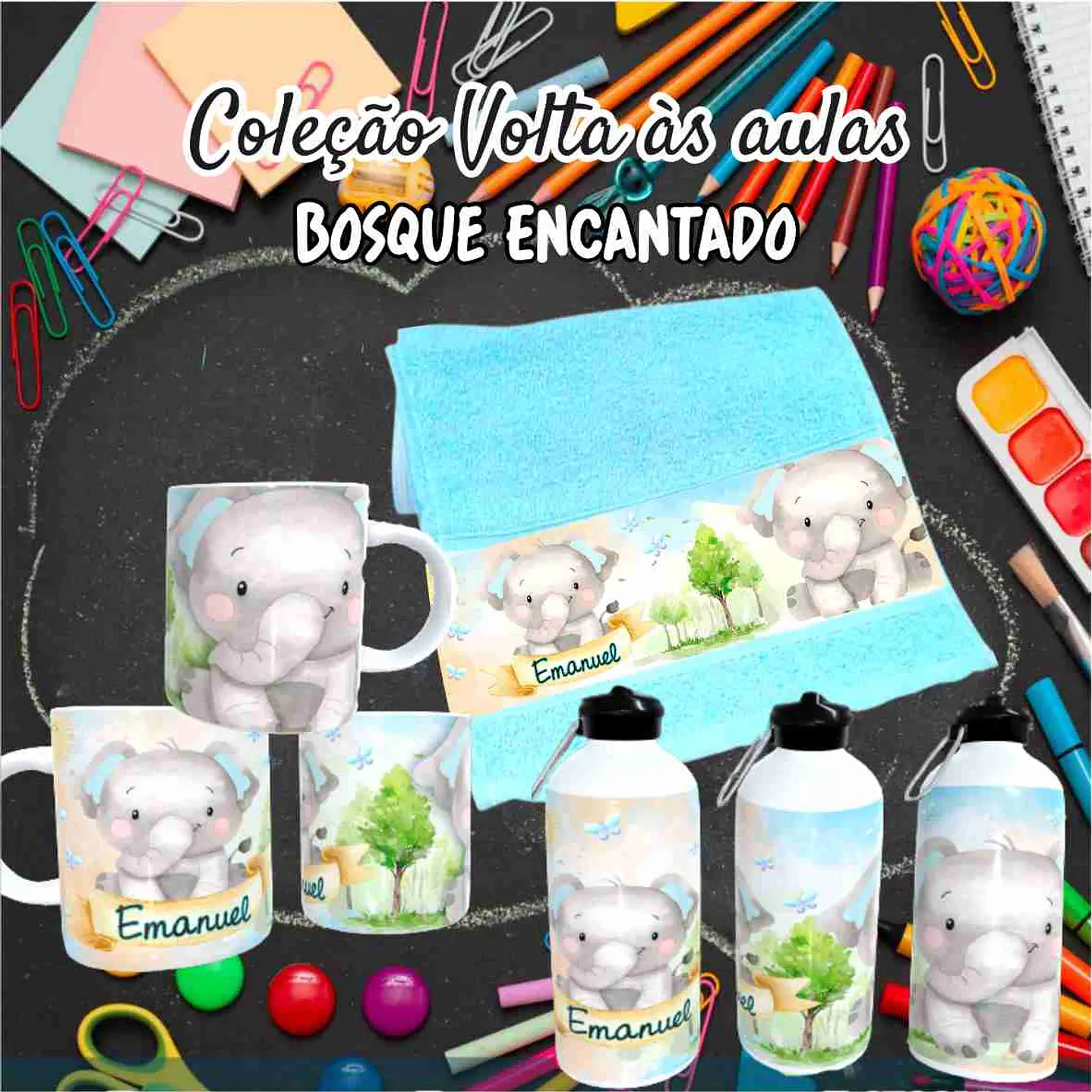 Kit Digital Bosque Encantado  Sublimação - Volta às Aulas 8