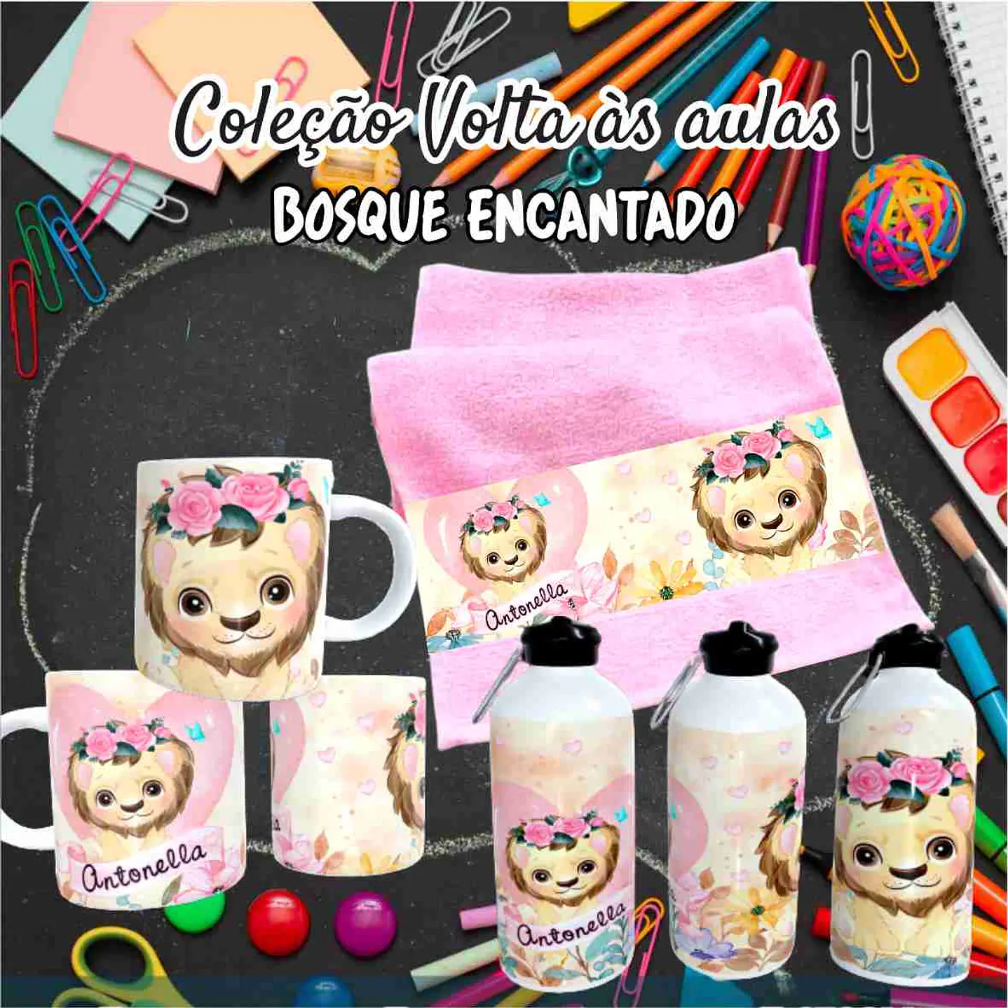 Kit Digital Bosque Encantado  Sublimação - Volta às Aulas 10