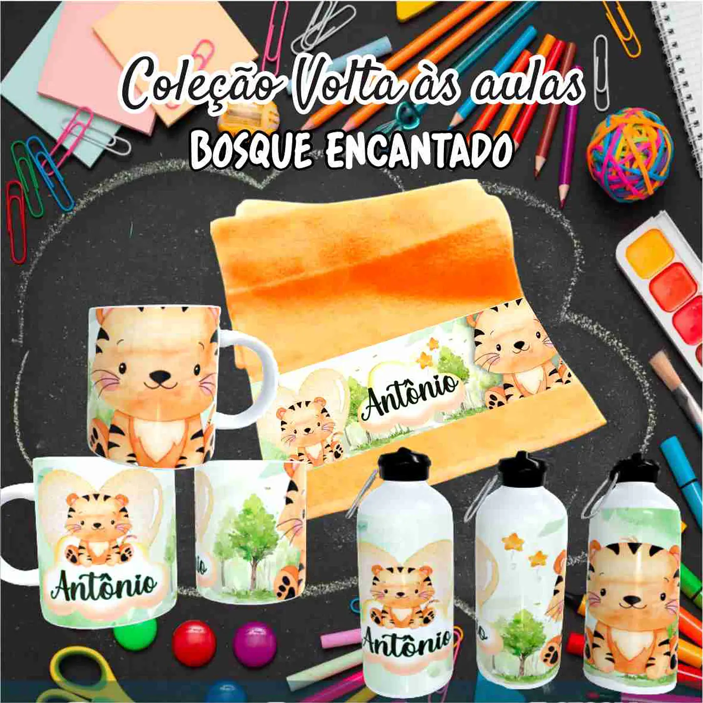 Kit Digital Bosque Encantado  Sublimação - Volta às Aulas 15