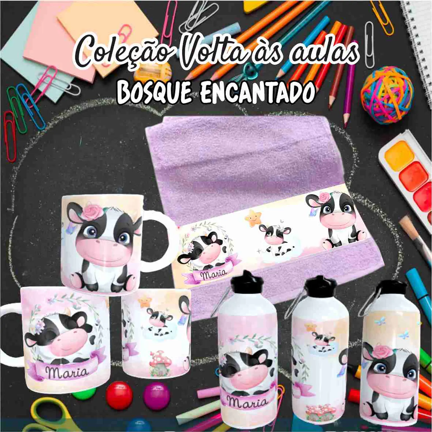 Kit Digital Bosque Encantado  Sublimação - Volta às Aulas 16