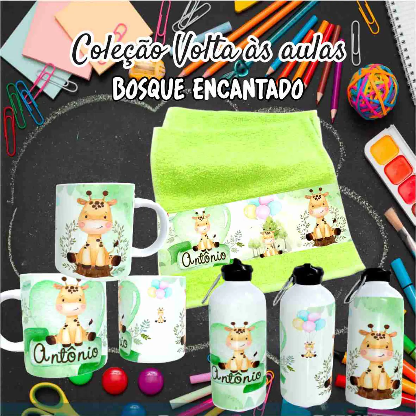 Kit Digital Bosque Encantado  Sublimação - Volta às Aulas 17