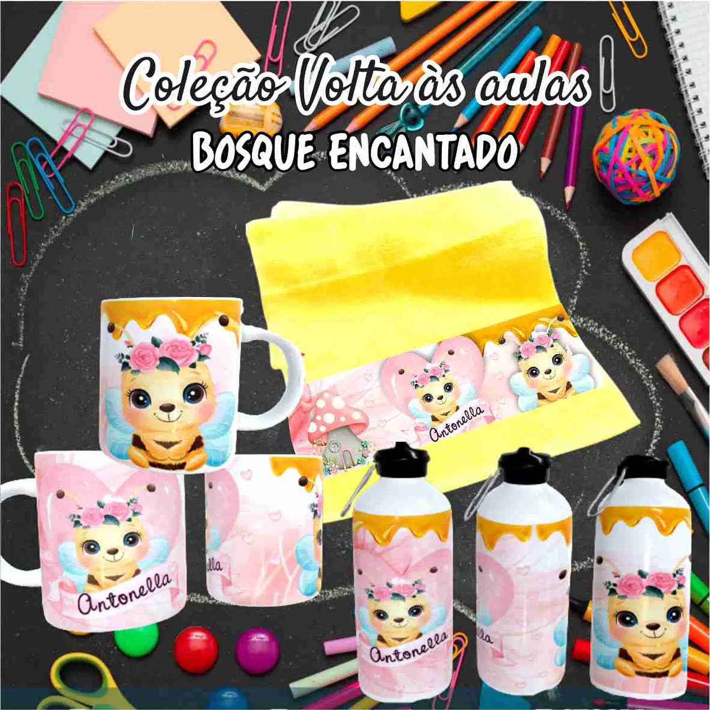 Kit Digital Bosque Encantado  Sublimação - Volta às Aulas 21