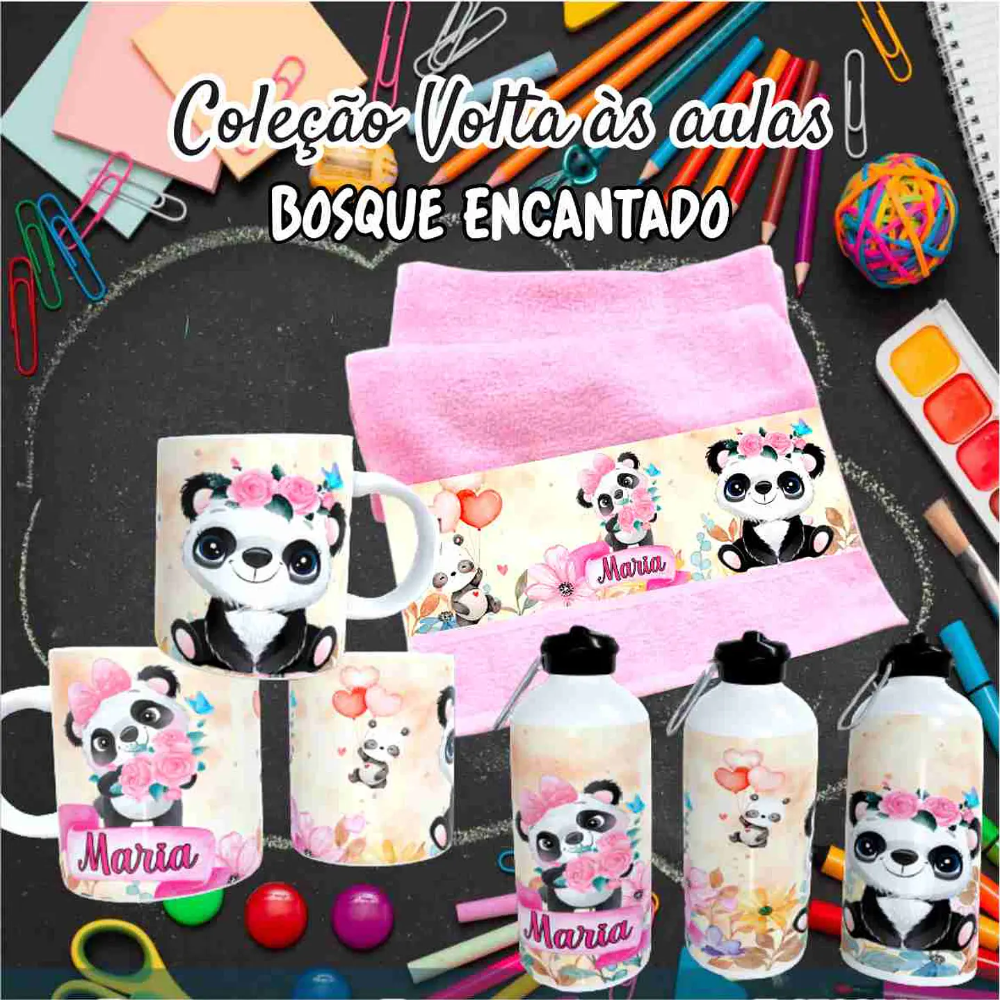 Kit Digital Bosque Encantado  Sublimação - Volta às Aulas 22