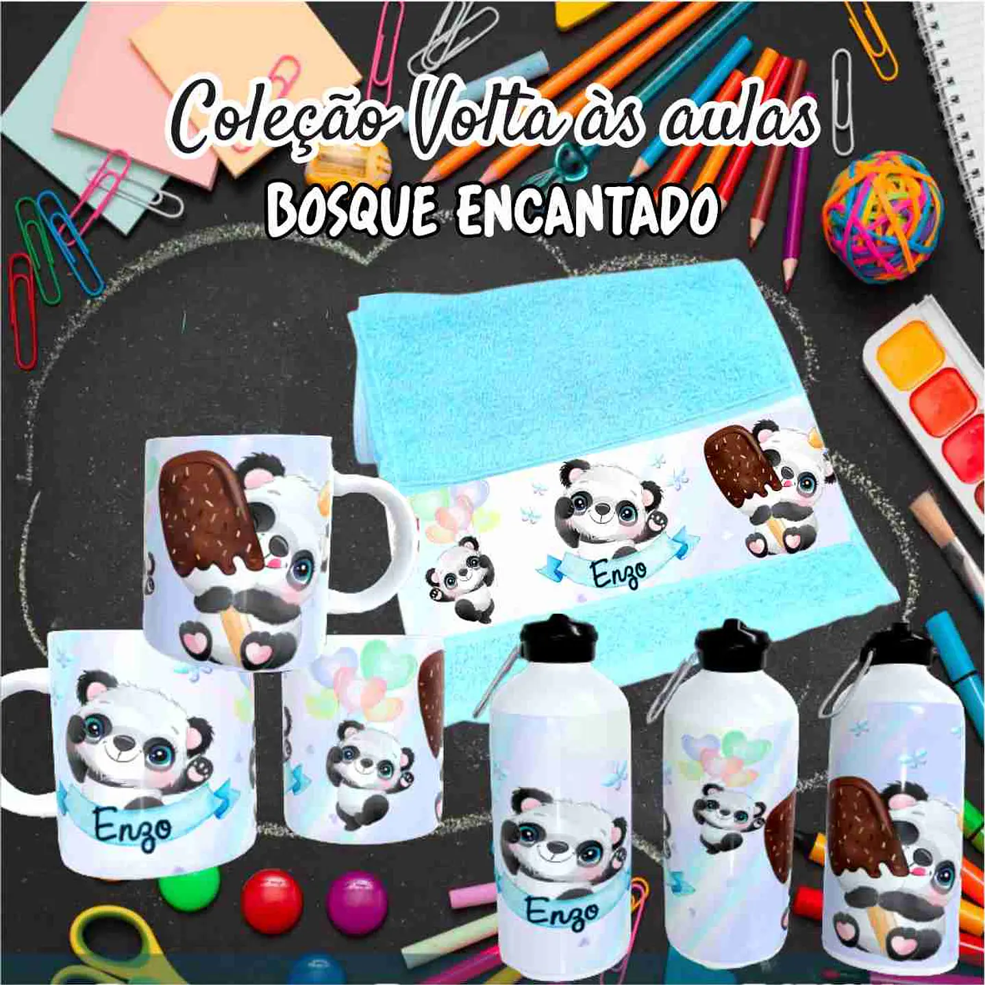 Kit Digital Bosque Encantado  Sublimação - Volta às Aulas 23