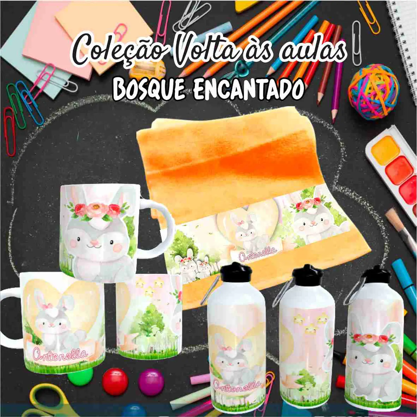 Kit Digital Bosque Encantado  Sublimação - Volta às Aulas 24