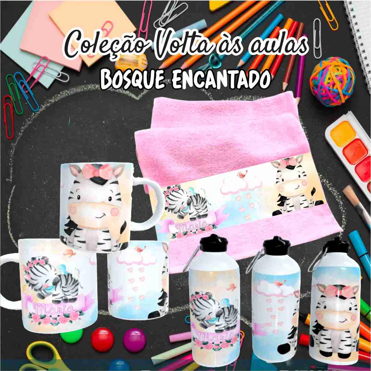 Kit Digital Bosque Encantado  Sublimação - Volta às Aulas 26